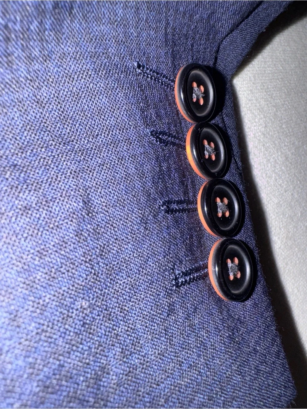 Broletto Men's Navy Blue Wool Spandex Blazer Jacket
